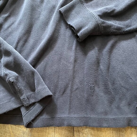 Vintage Polo Ralph Lauren Navy Blue Quarter Zip Pullover Sweater Mens Size XL - Picture 6 of 9